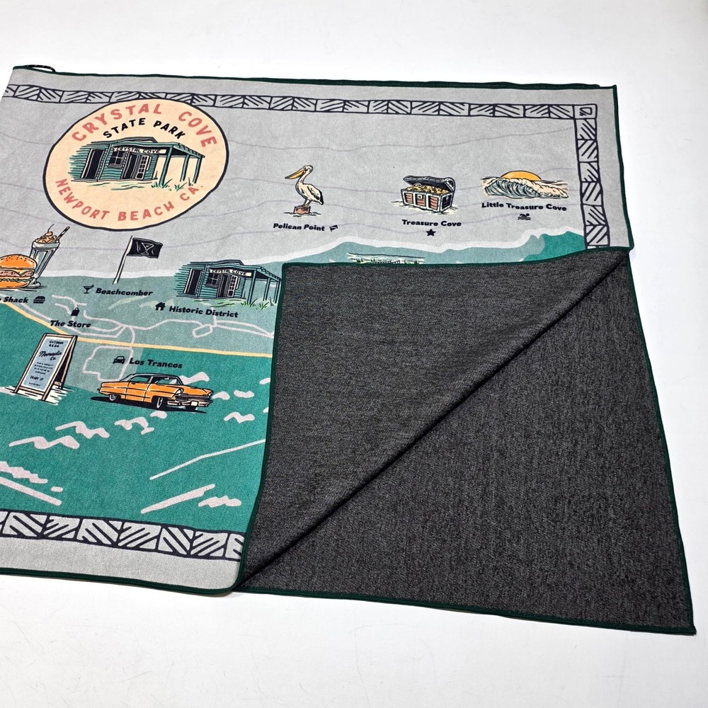 Nomadix Beach Towel Multicolor Crystal Cove State Park Map Newport CA Beachcore